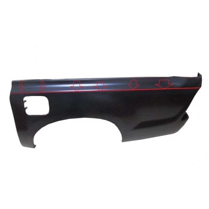 TOYOTA HILUX- PICK UP VIGO- 05/11; YARIM ARKA ÇAMURLUK SOL (ÜST KISMI KESİLİP TAKILABİLİR