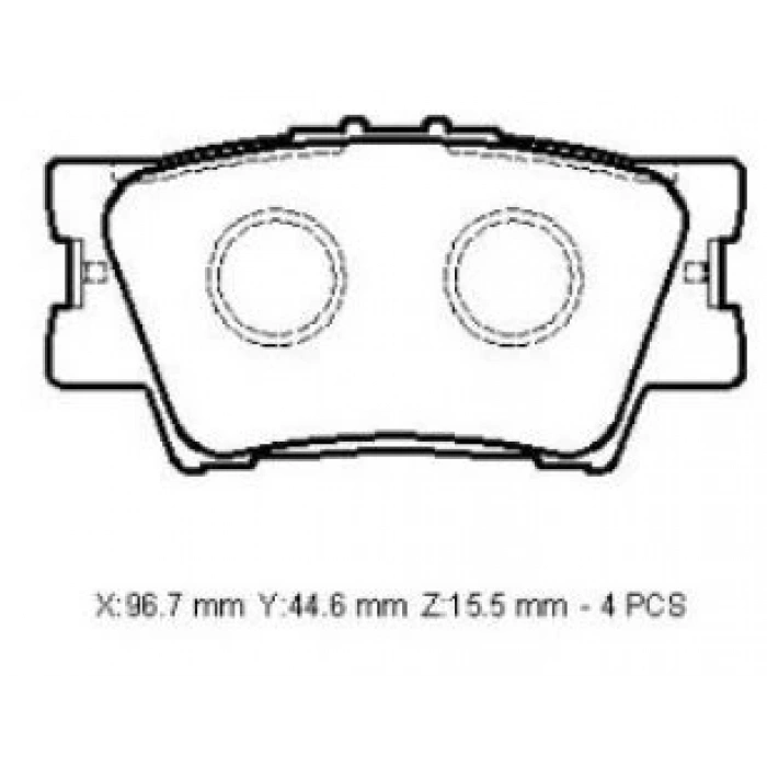 TOYOTA RAV4- 06/12; ARKA FREN BALATASI (DİSK)(96,7X44,6X15,5)(DAIWA)