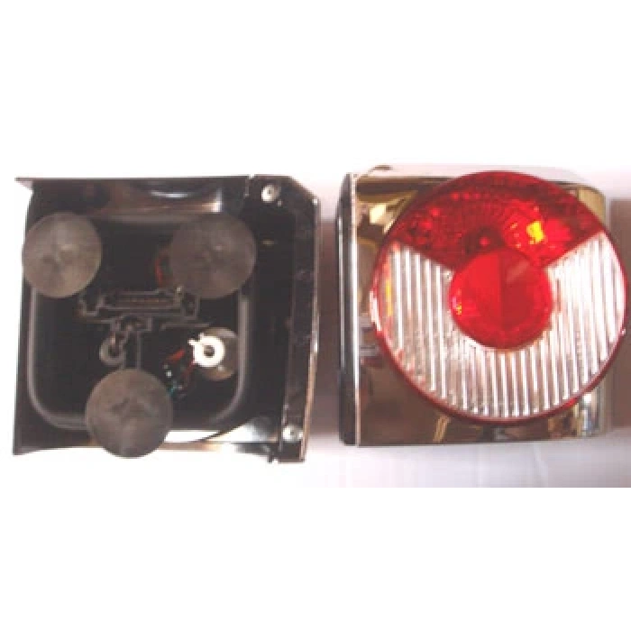 VOLKSWAGEN TRANSPORTER- T4- 02/03; MODIFIYE STOP LAMBASI SAG/SOL SET NIKELAJLI/KIRMIZI (TYC)