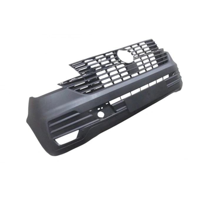 VOLKSWAGEN TRANSPORTER- T7.5- 19/24; ÖN TAMPON SİYAH PANJURLU/SENSÖR DELİKSİZ (PANELVAN)(TYG)