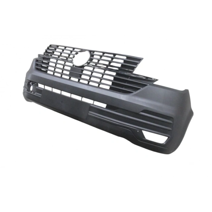 VOLKSWAGEN TRANSPORTER- T7.5- 19/24; ÖN TAMPON SİYAH PANJURLU/SENSÖR DELİKSİZ (PANELVAN)(TYG)