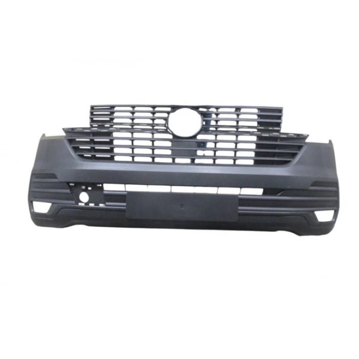 VOLKSWAGEN TRANSPORTER- T7.5- 19/24; ÖN TAMPON SİYAH PANJURLU/SENSÖR DELİKSİZ (PANELVAN)(TYG)