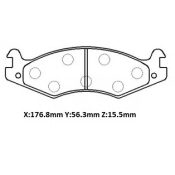 JEEP WRANGLER- 87/89; ÖN FREN BALATASI (DİSK)(176.8x56.3x15.5) (BRAMAX)
