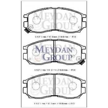 MITSUBISHI GALANT- 88/91; ÖN FREN BALATASI 1,8/2,0 (DİSK) (127,9X51X16) (DAIWA)