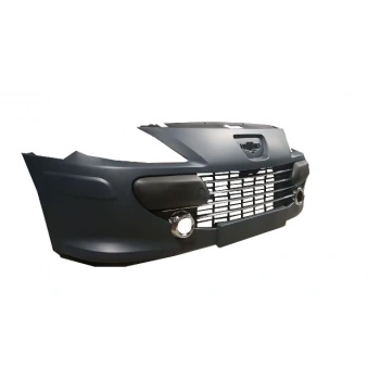 PEUGEOT 307- 06/08; ÖN TAMPON SİYAH (BANDLI/PANJURLU/SİS ÇERÇEVELİ/NİKELAJLI/BRAKETLİ (KOMPLE) (TW)