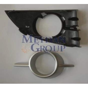 RENAULT SCENIC- 2- 07/09; SİS LAMBA KAPAĞI SOL SİS DELİKLİ SİYAH(DIŞ ÇERÇEVESİ GÜMÜŞ GRİ)2PARÇA(TYG