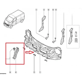 RENAULT TRAFIC- 2- 04/14; ÖN PANEL ORTA PARÇA (DESTEK SACI) (EAGLE BODY)