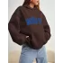Kahve Miav Oversize Polar Sweat