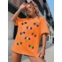 Orange Mickey Pul İşlemeli Oversize Tshirt