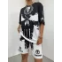 Siyah Punisher Oversize Unisex Şortlu Takım