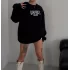 Siyah Gangsters Üç İplik Polar Sweat