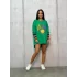 Yeşil LDMIAO Yırtmaç Detay Sweat