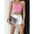 Fuşya Zincir Püskül Askılı Kaşkorse Crop