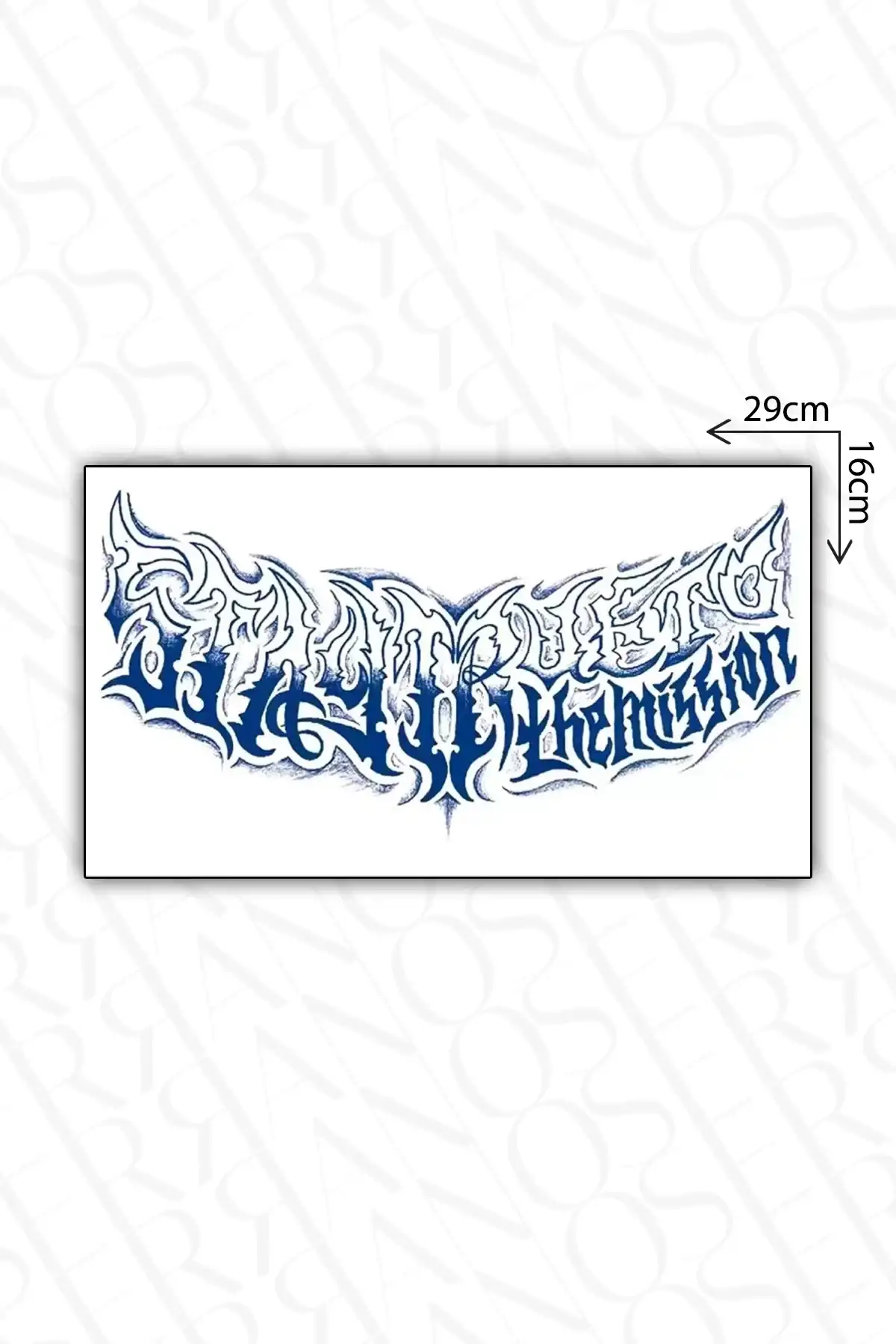 30 Gün / 1 Ay Kalıcı Gangsta Style Göbek - Bel - Jartiyer Dövme Tattoo - 12 Saat Sonra Kararır