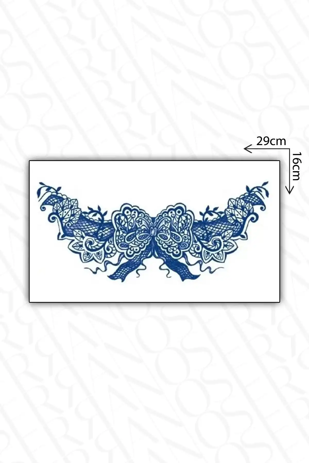 30 Gün / 1 Ay Kalıcı Jartiyer, Göğüs Arası, Sternum Dövme Tattoo - 12 Saat Sonra Kararır
