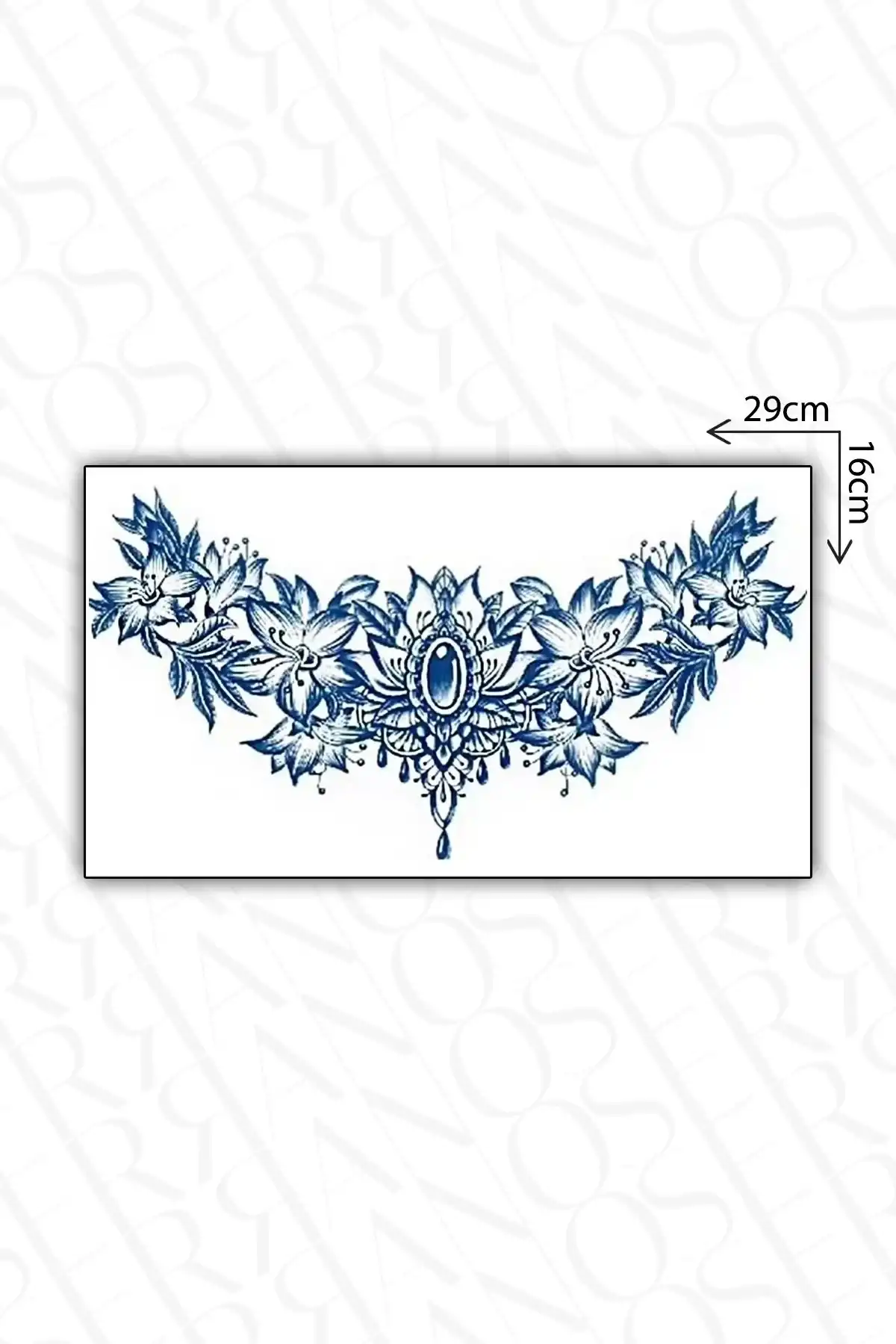 30 Gün / 1 Ay Kalıcı Sternum - Göbek - Bel - Jartiyer Dövme Tattoo - 12 Saat Sonra Kararır
