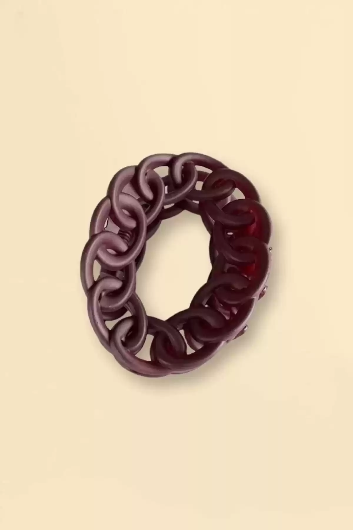Bordo Renk Zincir Detaylı Mat Mandal Toka