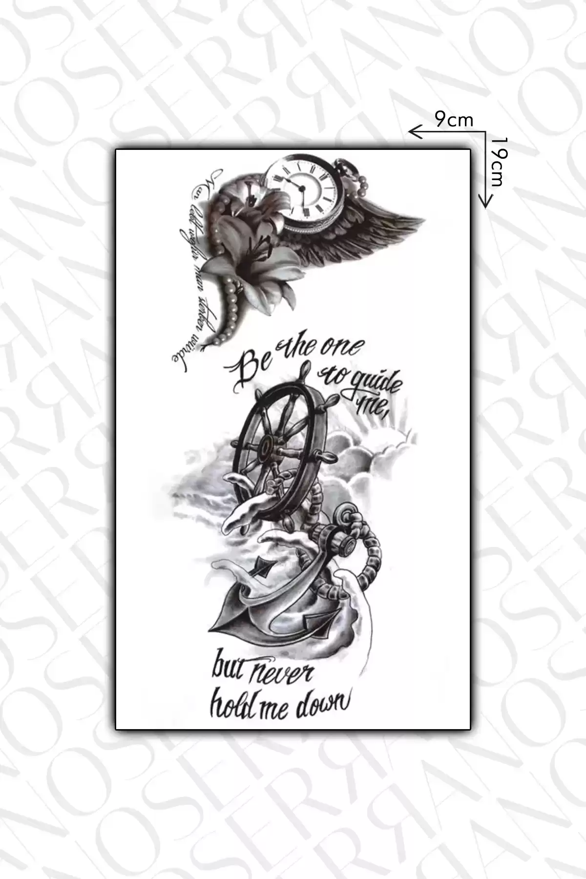 Denizci Geçici Dövme Tattoo - Anında Görünüm - Doğru Uygulanırsa 2 Haftaya Kadar Kalıcı