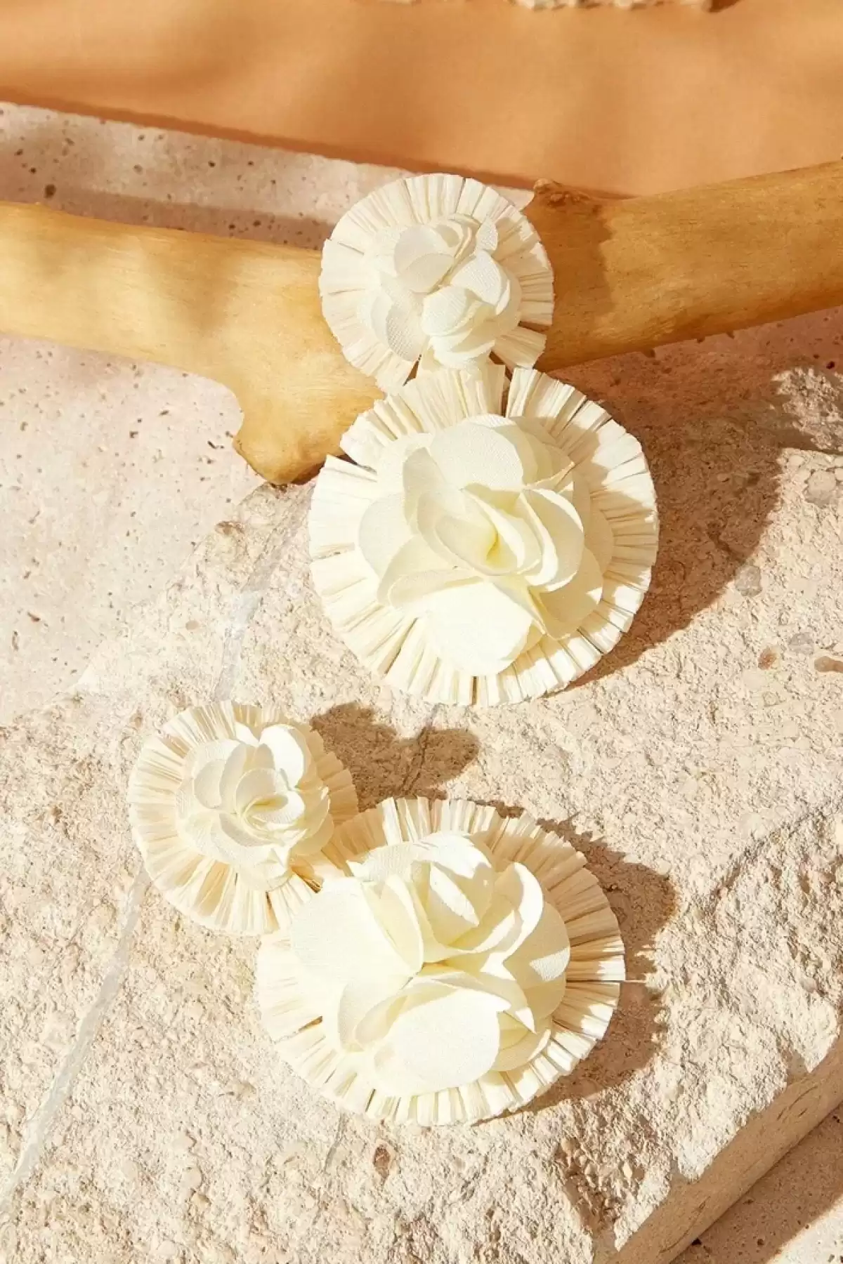 Flor Boêmia Beyaz Küpe - Yaz Tatili Modası