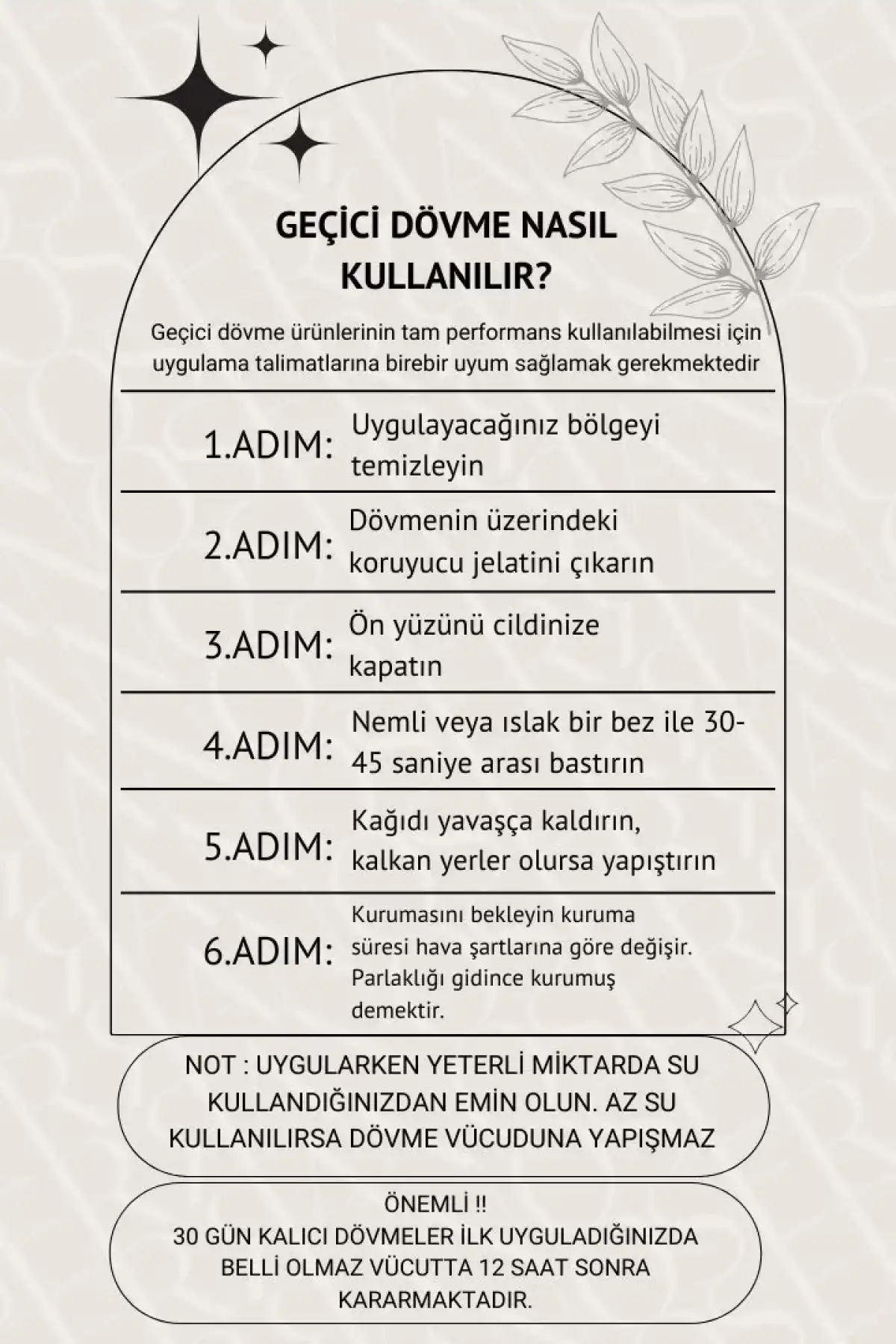Heykel Geçici Dövme Tattoo - Anında Görünüm - Doğru Uygulanırsa 2 Haftaya Kadar Kalıcı