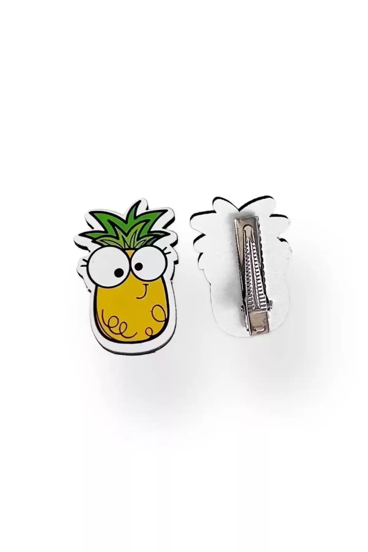 İkili Ananas Figürlü Çocuk Pens Toka Set