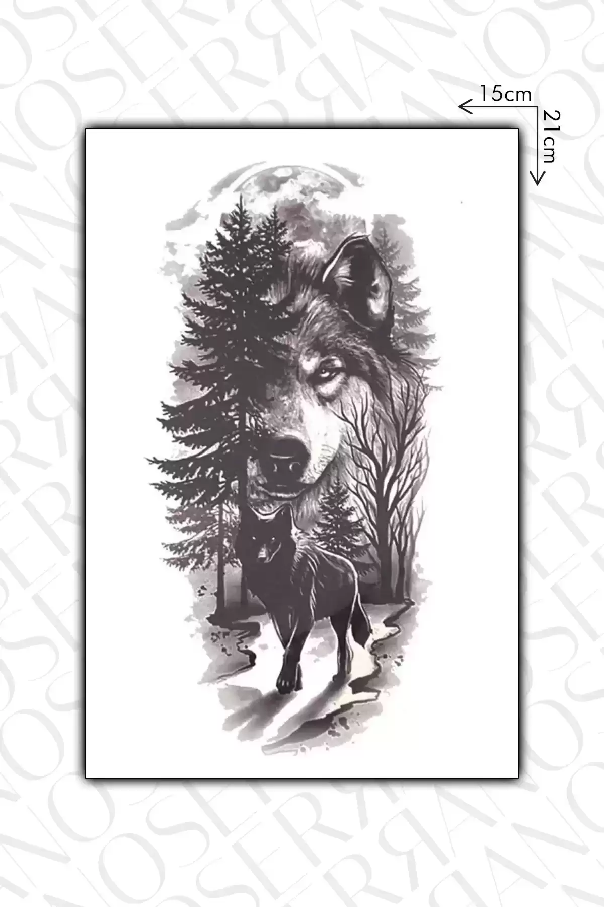 Kurt Geçici Dövme Tattoo - Anında Görünüm - Doğru Uygulanırsa 2 Haftaya Kadar Kalıcı