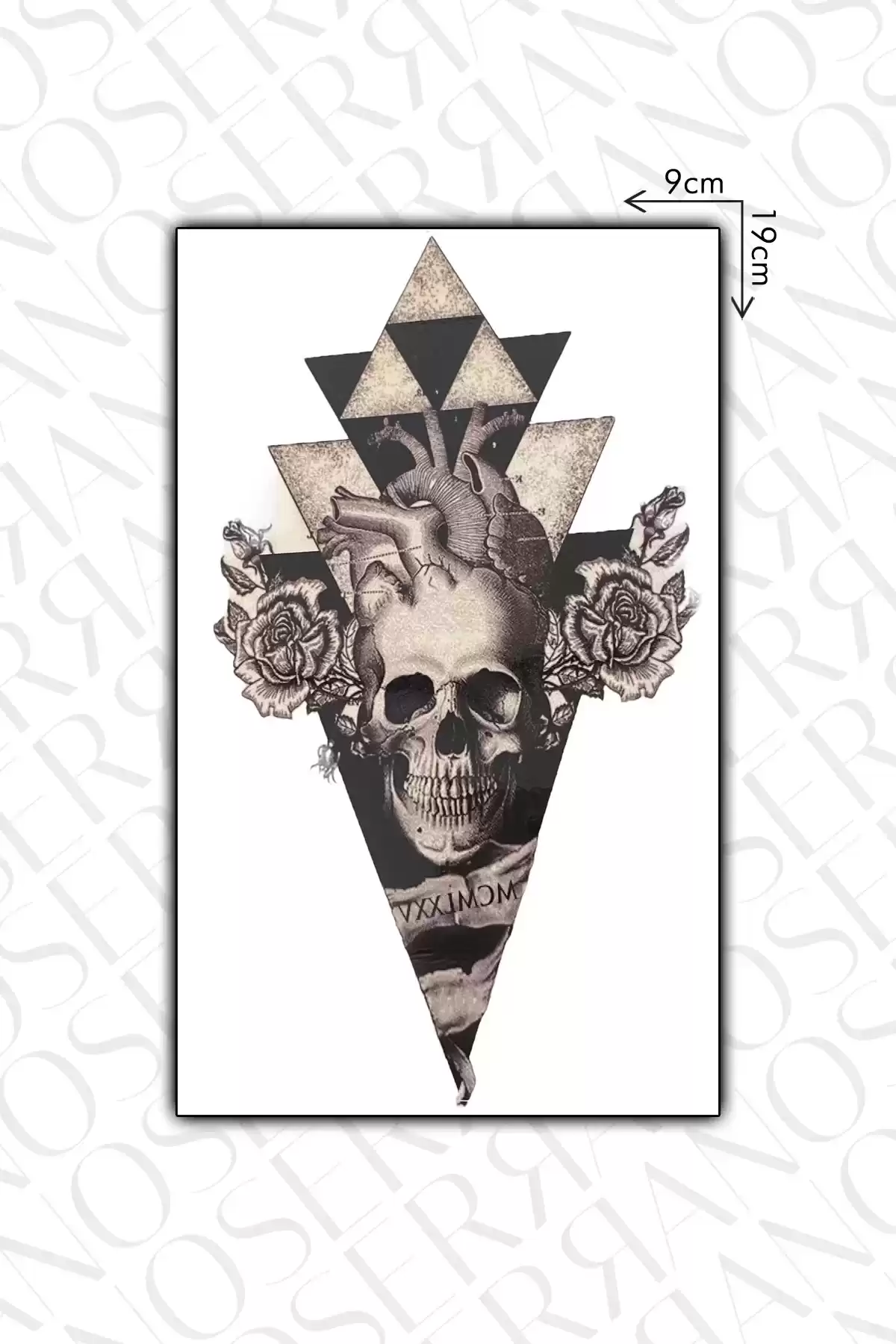 Kurukafa Geçici Dövme Tattoo - Anında Görünüm - Doğru Uygulanırsa 2 Haftaya Kadar Kalıcı