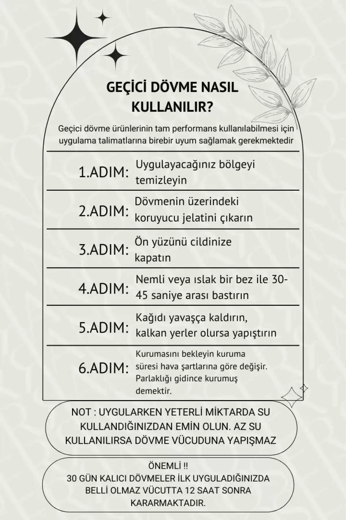 Kuş ve Kafes Geçici Dövme Tattoo - Anında Görünüm - Doğru Uygulanırsa 2 Haftaya Kadar Kalıcı