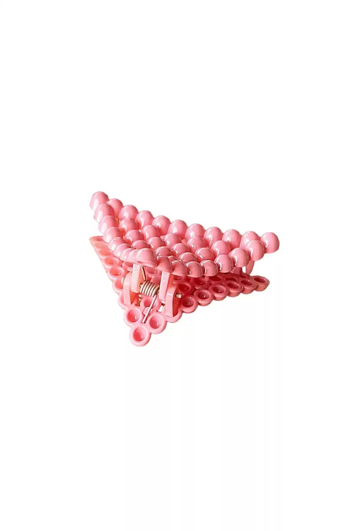 Pembe Renk Üçgen Figürlü Mandal Toka