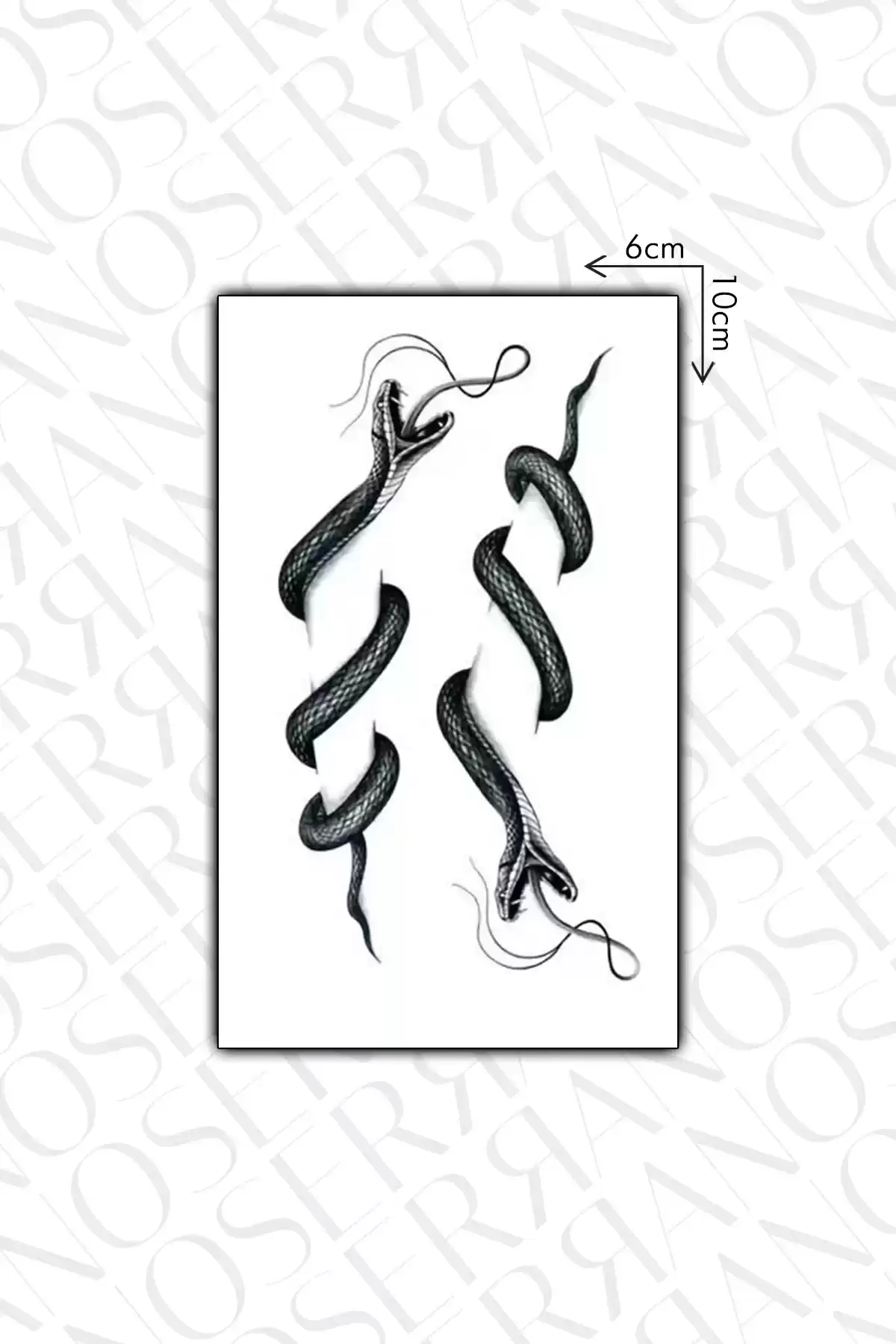 Yılan Geçici Dövme Tattoo - Anında Görünüm - Doğru Uygulanırsa 2 Haftaya Kadar Kalıcı