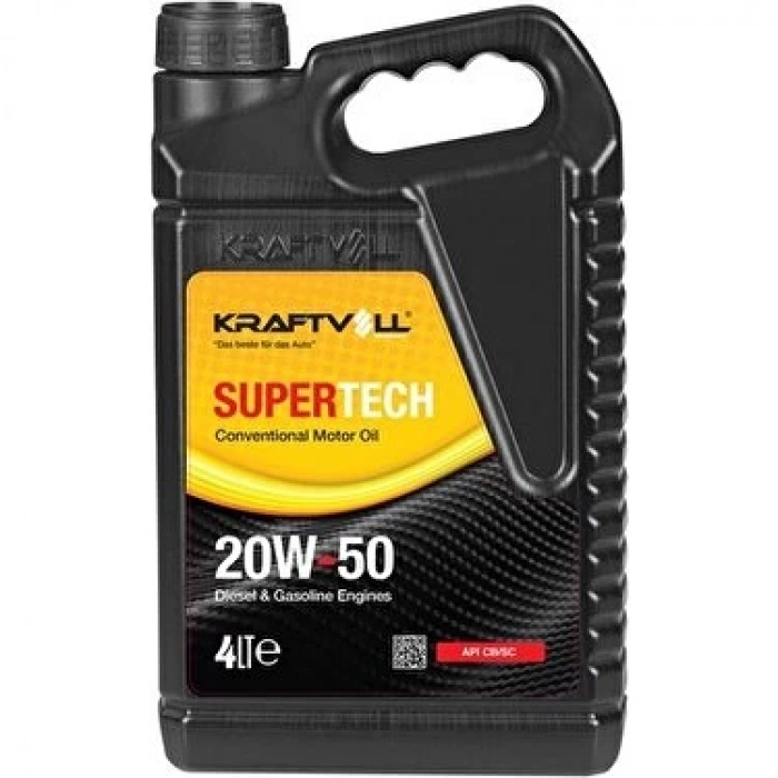 20W50 MOTOR YAĞI BENZİN-DİZEL KRAFTVOLL 4LT.