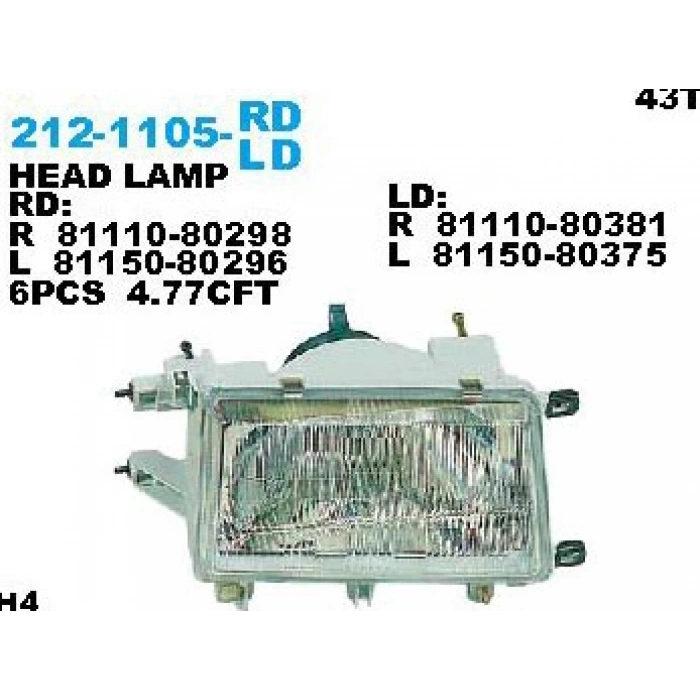 FAR TOYOTA CORONA AT151 SOL 84/86