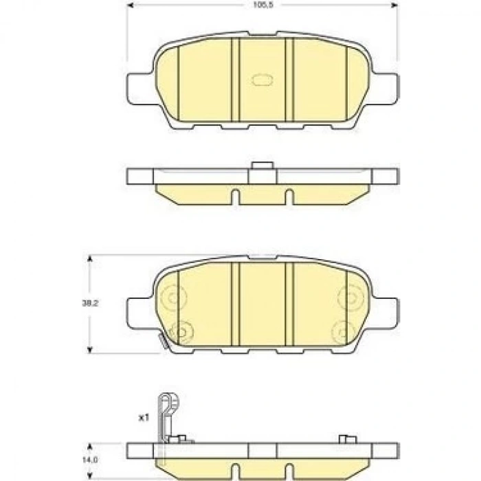 FREN BALATA NİSSAN QASHQAİ 07-11/XTRAİL 00- ARKA TAKIM MGA55417