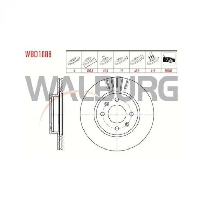 FREN DİSK TAKIM HYUNDAİ GETZ 02-09 1.3-1.4-1.5 CRDİ ÖN HAVALI /51712-1C050