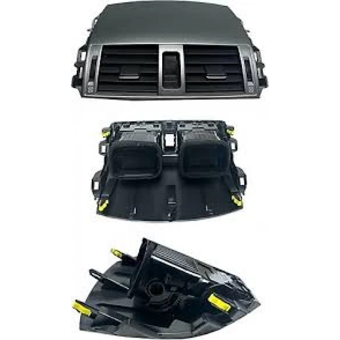 KALORİFER IZGARASI KOMPLE TOYOTA COROLLA 07-12 ORTA TARAF /GÜMÜŞ GRİ