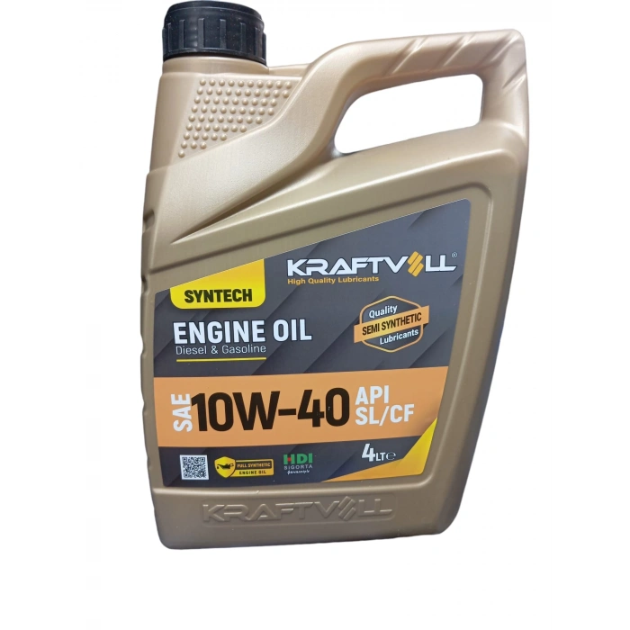 MOTOR YAĞI KRAFTVOLL 10W40 YARI SENTETİK 4LT BENZİN-DİZEL /17011014