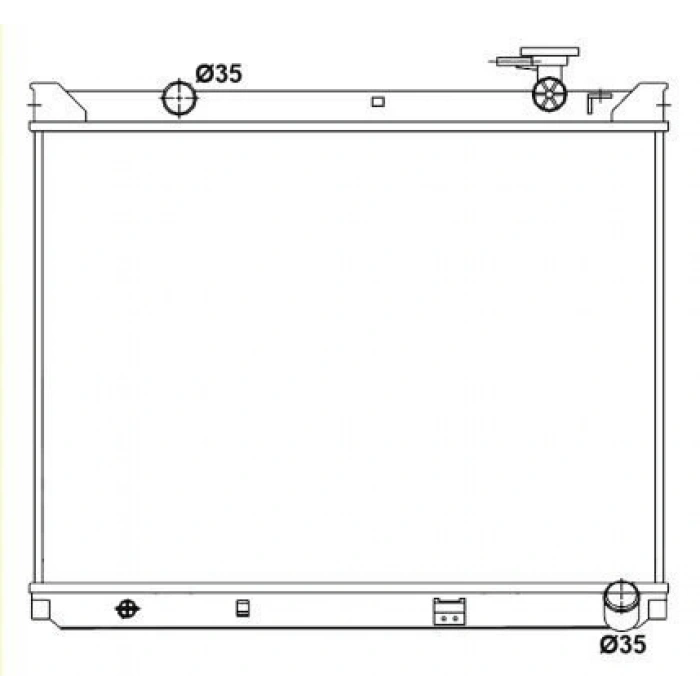 RADYATÖR SU KİA SORENTO 2.5 CRDİ 06-09 OTOMATİK KAPAKLI KALINLIK 26MM 470X638MM