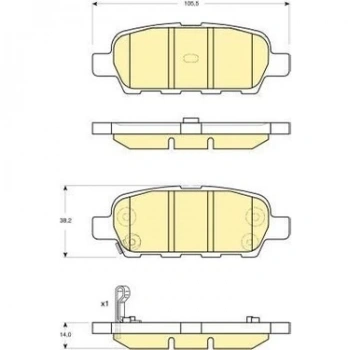 FREN BALATA NİSSAN QASHQAİ 07-11/XTRAİL 00- ARKA TAKIM MGA55417