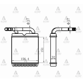 KALORİFER RADYATÖR MİTSUBİSHİ L-300 90-08 BRAZING MB360948