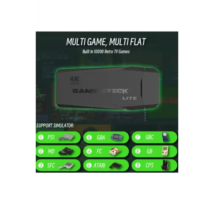 2.4g Kablosuz Çift Kol Retro Oyunlar 4k Game Stick 3500 Oyun