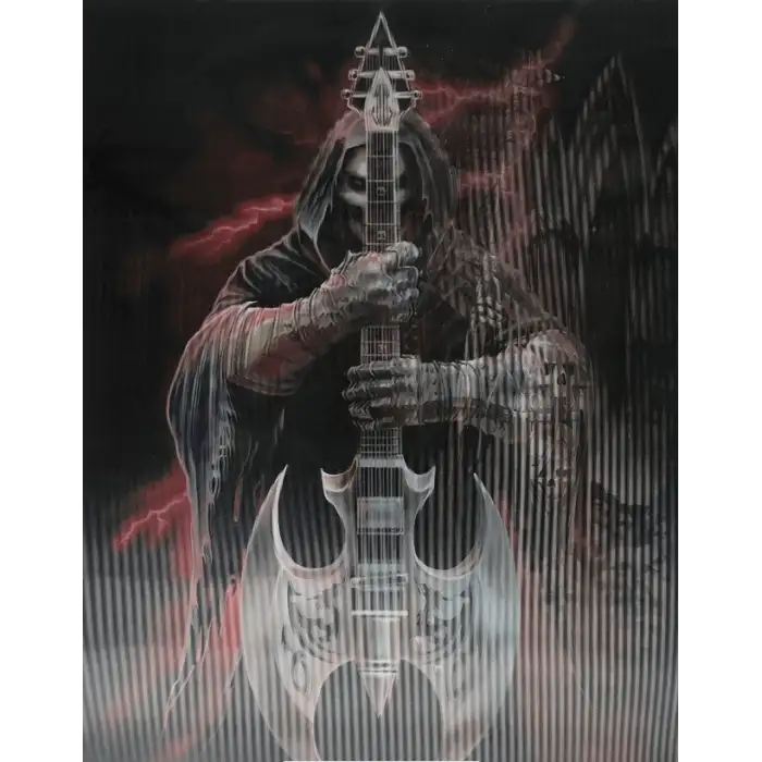 3 Boyutlu Resim 3 Farklı Resim Değişenli Kuru Kafa Tablosu 30x40 Cm