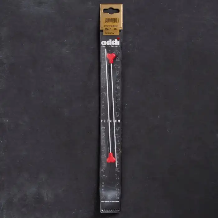 Addi Kalpli 2mm 20cm Klasik Alüminyum Örgü Şişi -