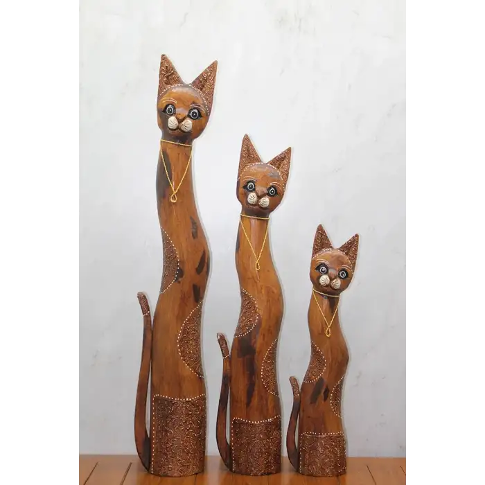 Ahşap 3lü Kedi Seti 1 Metre. Trendy:2