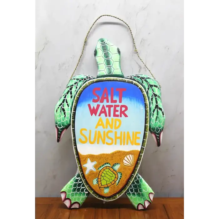 Ahşap Duvara Asmalı Kaplumbağa Okas-22