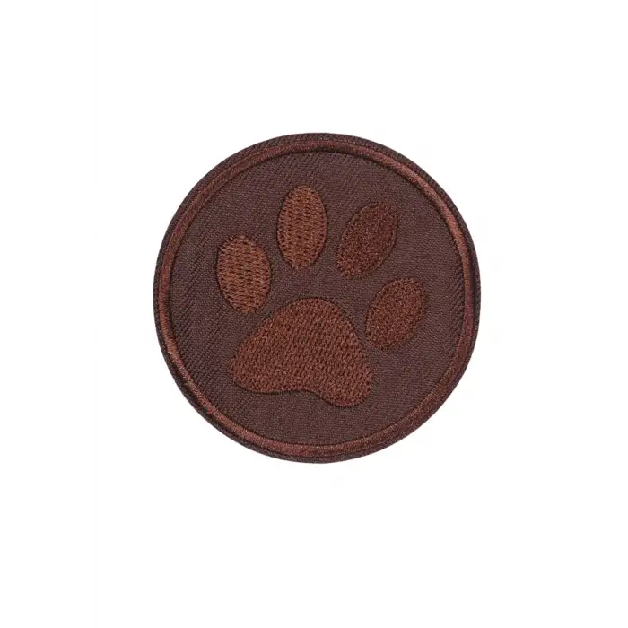 Aplike Ütü İle Yapışan Koyu Kahve Pati Arma 5 cm