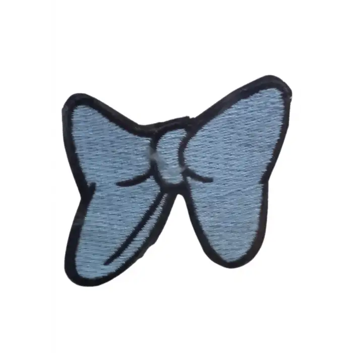 Aplike Ütü İle Yapışan Küçük Kelebek Mavi Arma 2x3 cm
