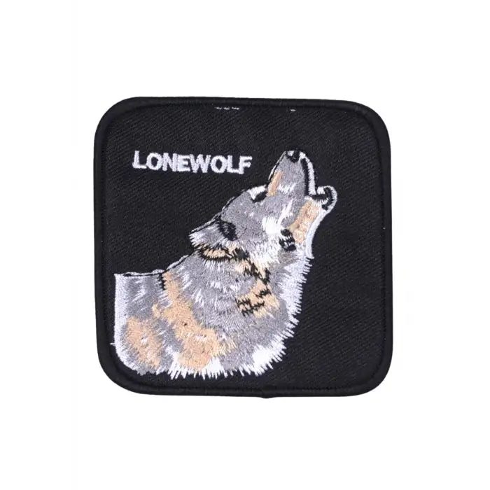 Aplike Ütü İle Yapışan Siyah Kurt Arma 6x4 cm