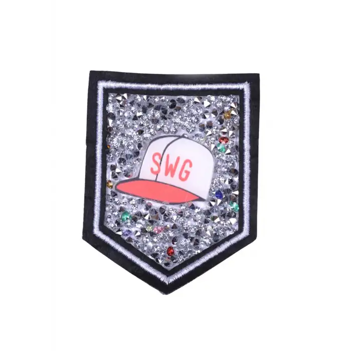 Aplike Ütü İle Yapışan Taşlı Şapka Arma 5x5 cm
