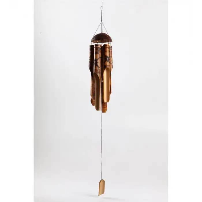 Bambu Coconat Kafalı Rüzgar Çanı 30 Cm