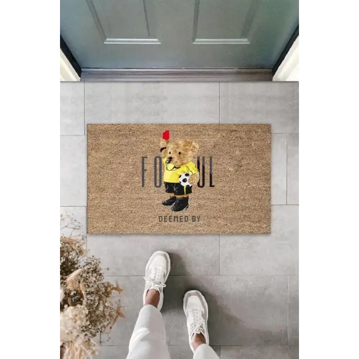 Bej Kapı Önü Paspası Hakem Ayıcık Desen  K-3344